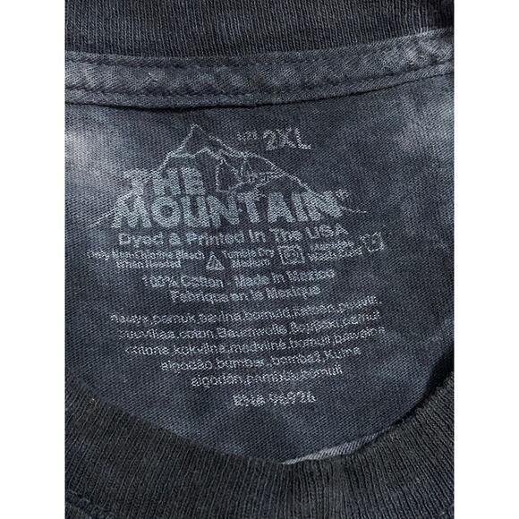 Vintage The Mountain Skeleton Motorcycle T-Shirt Men’s Size 2XL Charcoal - Picture 6 of 9